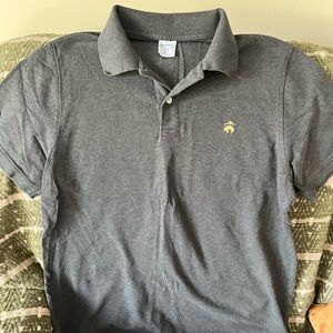 Brooks Brothers Charcoal Polo with Gold Logo